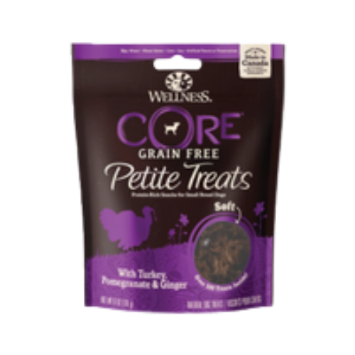 Wellness Core Petite Treats Natural Grain-Free Turkey, Pomegranate, & Ginger Recipe For Dogs 6 oz