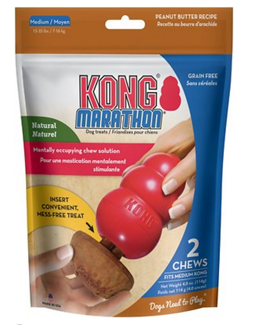 Kong Marathon Peanut Butter Flavor Medium Dog Chews 2 pk