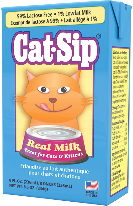 Akpharma Cat-Sip Lactose-Free Milk Treat For Cats & Kittens 8 oz