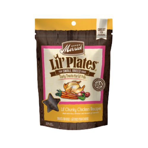 Merrick Lil' Plates For Small Breeds Lil' Chunky Chicken Recipe Dog Treats 5 oz