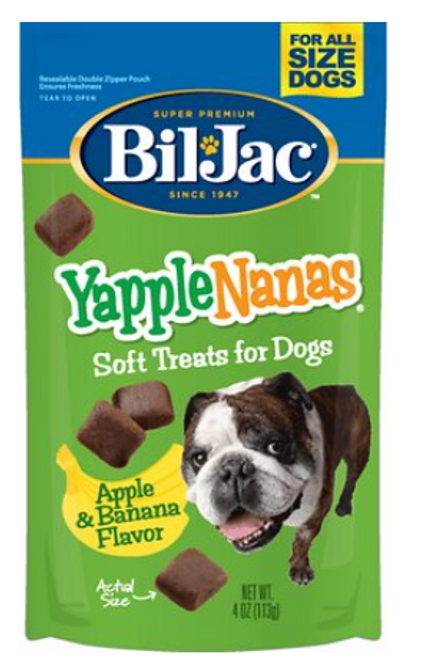 Bil Jac Yapple-Nanas Soft Apple & Banana Dog Treats 4 oz