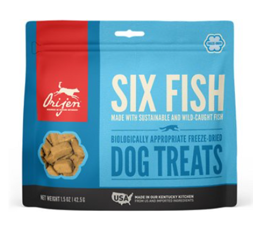 Orijen Biologically Appropriate Six Fish Freeze-Dried Dog Treats 1.5 oz