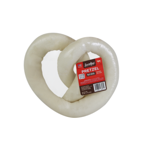 Incredipet Natural USA Beefhide Pretzel Dog Chew 6 in