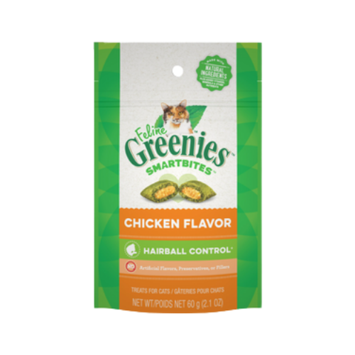 Greenies Smartbites Hairball Control Chicken Flavor Cat Treats 2.1 oz