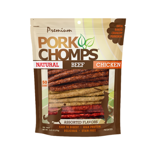 Scott Pet Pork Chomps Assorted Flavors Munchy Sticks 50 ct