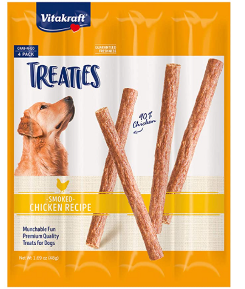 Vitakraft Treaties Smoked Chicken Dog Chews 4 pk