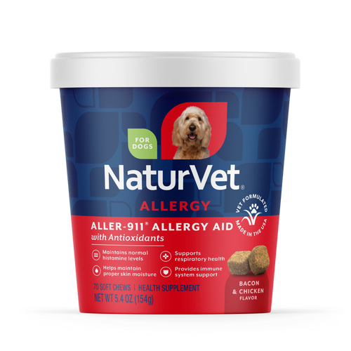 Naturvet Aller-911 Allergy Aid Dog Soft Chews Plus Antioxidants 70 ct