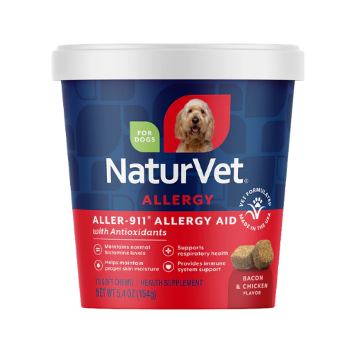 Naturvet Aller-911 Allergy Aid Dog Soft Chews Plus Antioxidants 70 ct