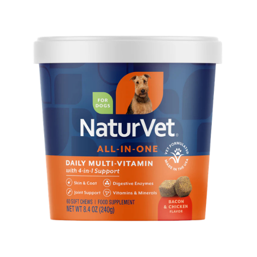 Naturvet All-In-One Support Soft Chews for Dogs Supplement 60 ct
