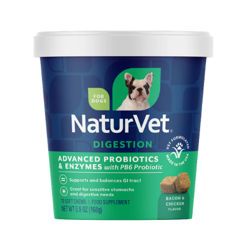 Naturvet Advanced Probiotics & Enzymes Plus Vet Strength PB6 Probiotic Dog Soft Chews