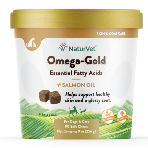 Naturvet Omega Gold Plus Salmon Oil Dog Soft Chews 90 ct