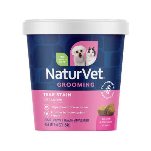 Naturvet Tear Stain Plus Lutein Vision Supplement Dog & Cat Soft Chews 70 ct