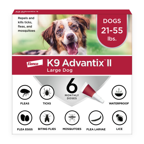 K9 Advantix II Topical Flea & Tick Treatment for Dogs 21-55 lbs