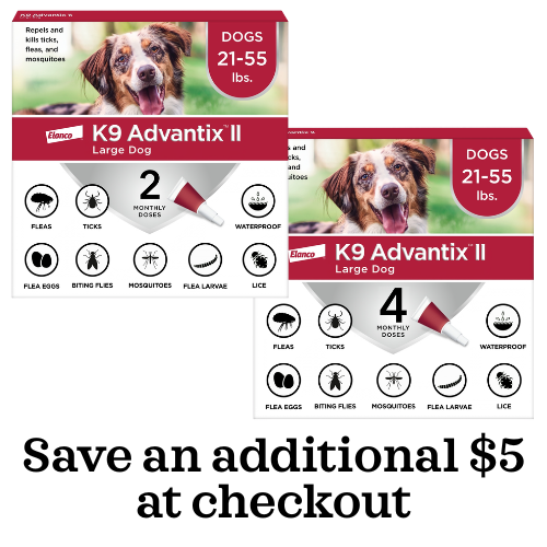 K9 Advantix II Topical Flea & Tick Treatment for Dogs 21-55 lbs