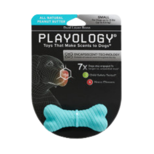 Playology Dual Layer Bone Peanut Butter Scent Dog Toy
