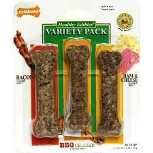 Nylabone Healthy Edibles All Natural Variety Pk Small Dog Chew Treats 3 pk