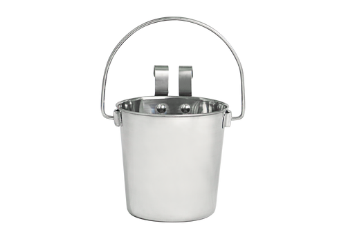 Incredipet Stainless Steel Bucket With Hooks 2 qt