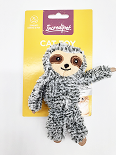 Incredipet Plush Sloth Cat Toy 