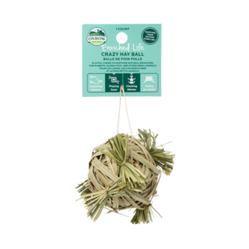 Oxbow Enriched Life Crazy Hay Ball Small Animal Toy 