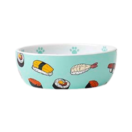 Petrageous Designs Sushi Print Ceramic Stoneware Bowl 14 oz