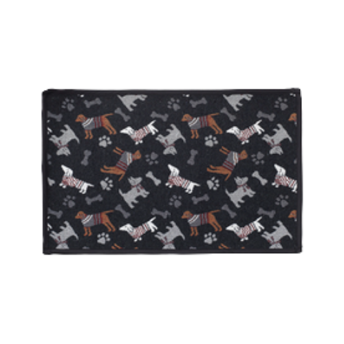 Petrageous Designs Dog Print Machine Washable Tapestry Fabric Pet Placemat 