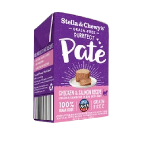 Stella & Chewy's Purrfect Pate Chicken & Salmon Recipe In Bone Broth Gravy Grain-Free Human Grade Wet Cat Food