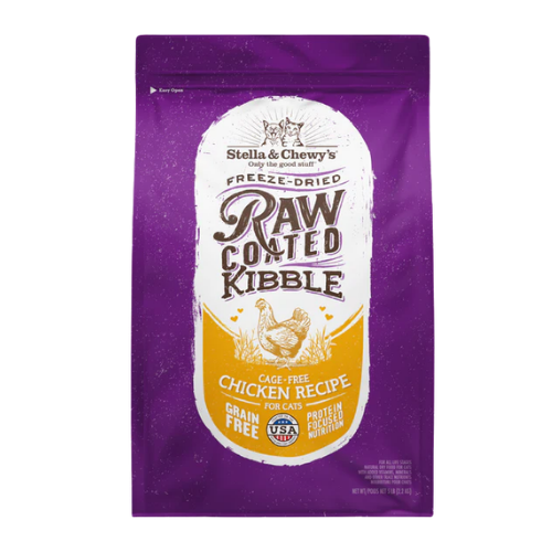 Stella & Chewy's Raw Coated Kibble Cage-Free Chicken Recipe Grain-Free Freeze-Dried Cat Food 5 lb