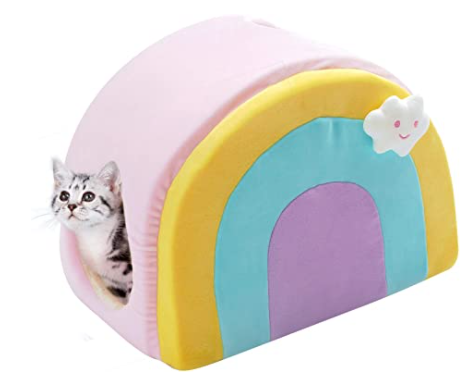 rainbow cat bed