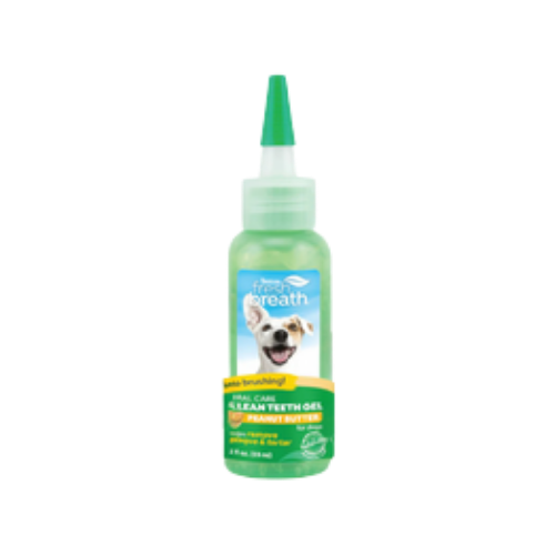 Tropiclean Fresh Breath Clean Teeth Peanut Butter Oral Care Gel 2 oz