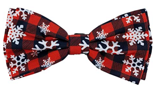 Huxley & Kent Holiday Buff & Snow Bow Tie Collar Accessory