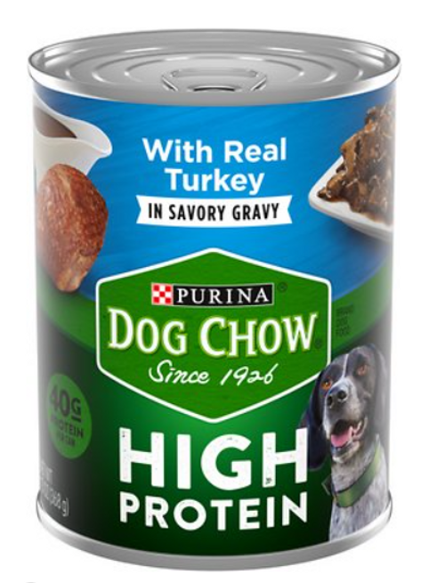 Purina Dog Chow High Protein Wet Dog Food With Turkey In Savory Gravy