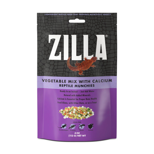 Zilla Reptile Munchies, Vegetable Mix with Calcium 4 oz