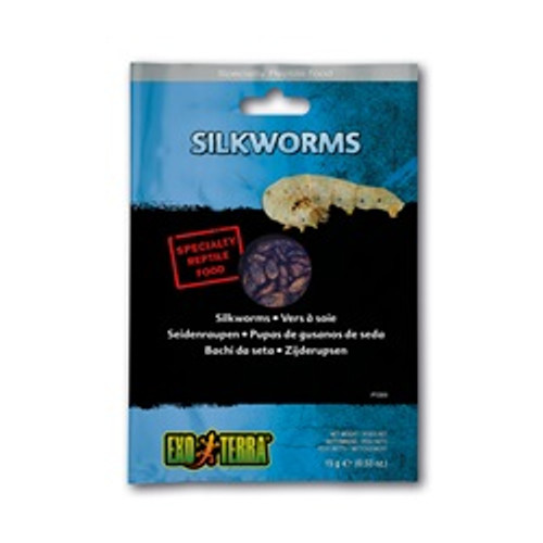 Exo Terra Vacuum Packed Silkworms Reptile Food 1.1 oz