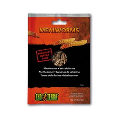 Exo Terra Vacuum Packed Mealworms Reptile Food 1.1 oz