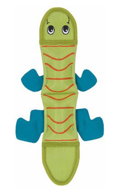 Outward Hound Fire Biterz Two Squeaker Lizard Dog Toy 