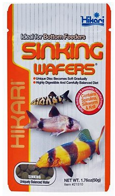 Hikari Sinking Wafers Bottom Feeders Fish Food 1.76 oz