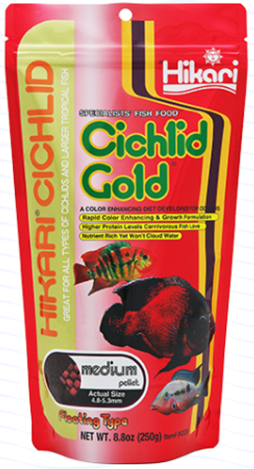 Hikari Cichlid Gold Medium Pellets 8.8 oz