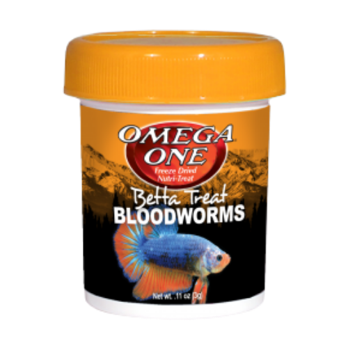 Omega One Freeze-Dried Bloodworms Betta Treat .11 oz