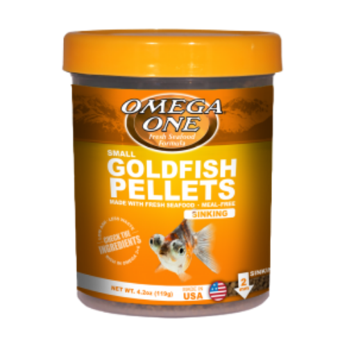 Omega One Goldfish Small Sinking Pellets Fish Food 4.2 oz
