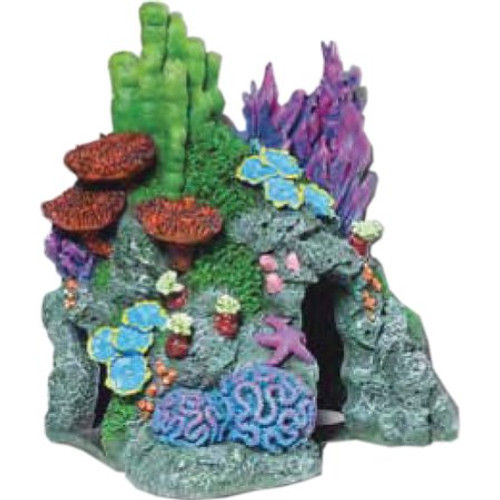 Blue Ribbon Sea Coral Hide Away Aquarium Ornament S