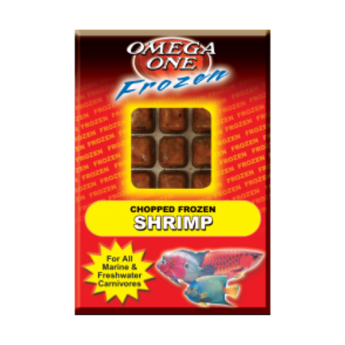Omega One Frozen Chopped Shrimp Cube Pack 3.5 oz