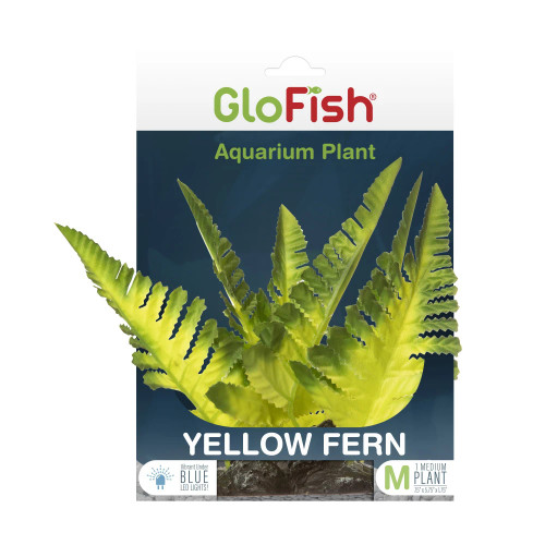 Tetra GloFish Yellow Fern Aquarium Plant 