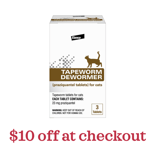 Elanco Tapeworm Dewormer for Cats 3 ct