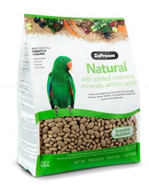 Zupreem Natural with Added Vitamins, Minerals and Amino Acids for Parrots & Conures