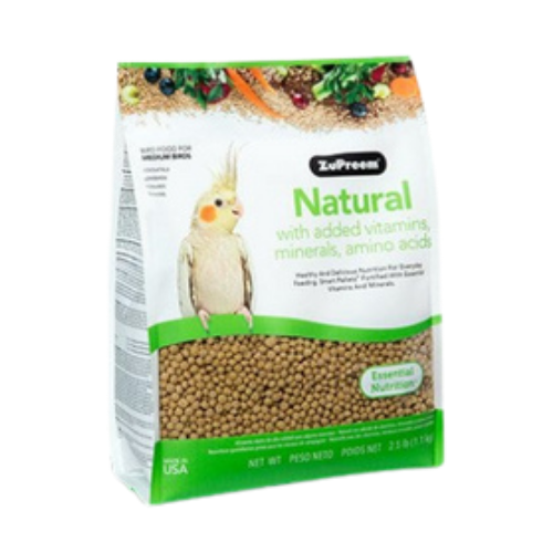 Zupreem Natural with Added Vitamins, Minerals and Amino Acids for Cockatiels 2.5 lb