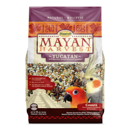 Higgins Mayan Harvest Yucatan Diet for Conures & Cockatiels 3 lb