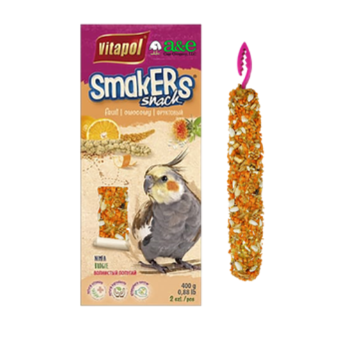 A&E Orange Flavored Treat Stick for Cockatiels 2 pk