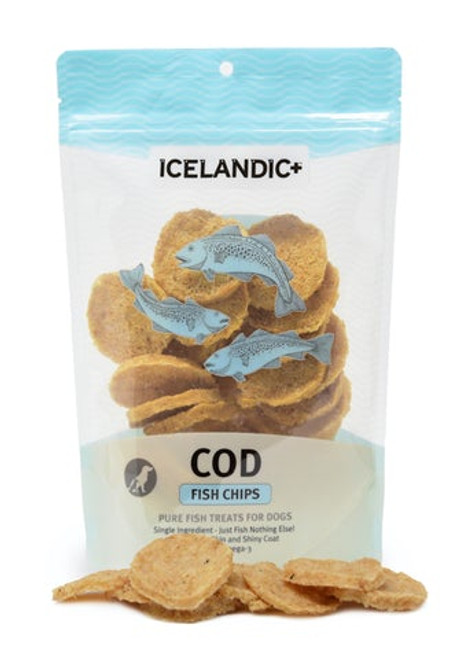 Icelandic Plus Pure Cod Fish Chips For Dogs 2.5 oz
