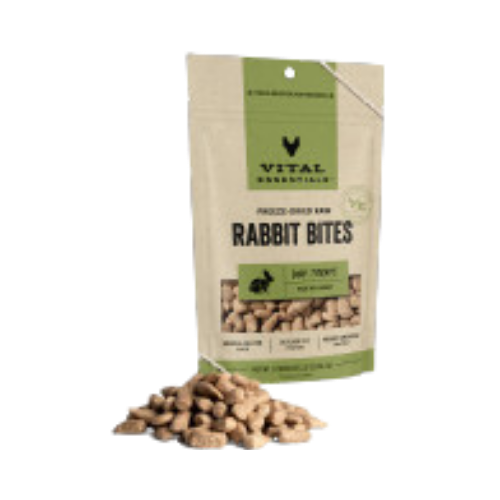 Vital Essentials Rabbit Bites Freeze-Dried Grain-Free Dog Treats 2 oz