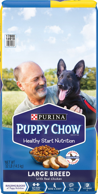 Purina Puppy Chow Large Breed Chicken Flavor Formula Dry Dog Food 30 lb